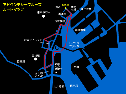 目黒川クルーズ周辺地図